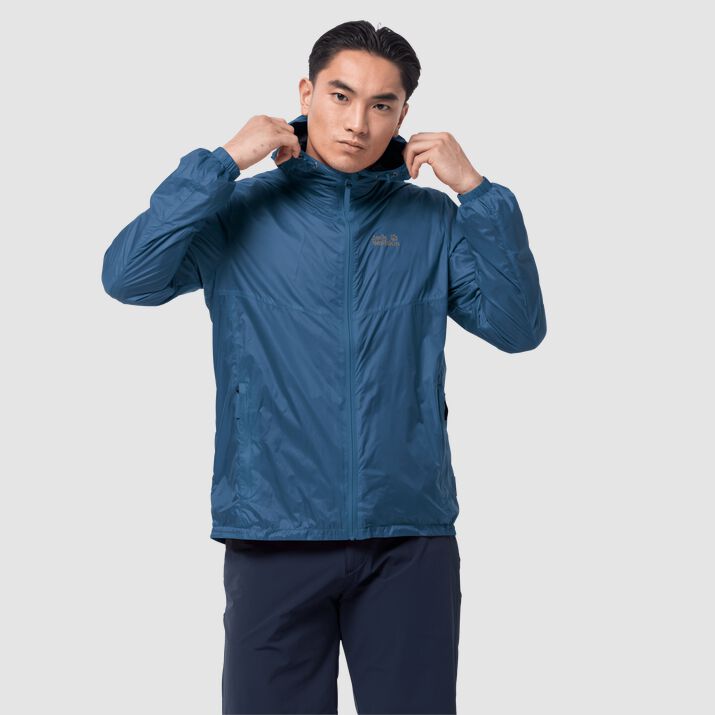 Chamarra Verano Jack Wolfskin Jwp Breather Hombre Azules Azules Mexico-6489135